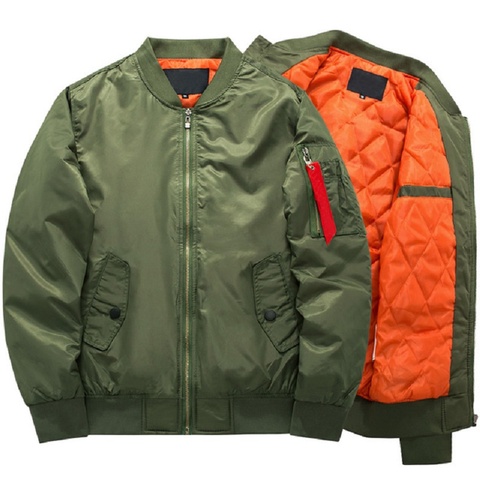 Otoño & invierno alta calidad Ma1 gruesa y fina ejército verde militar de Ma 1-1 piloto aviador chaqueta bomber para hombre ► Foto 1/5