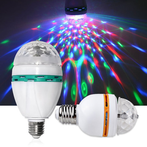 MeeToo 3W 6W AC85-265V nuevo colorido RGB Led Spotlight rotación automática de iluminación para vacaciones/KTV/Bar/discoteca lámpara Led de iluminación 1 Uds ► Foto 1/6