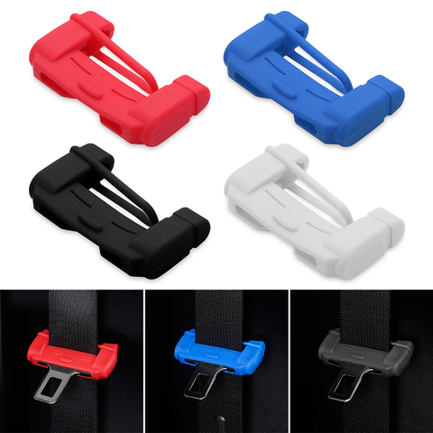 Hebilla para cinturón de seguridad Universal para coche, Clip Protector de silicona para botón Interior, funda antiarañazos, accesorios de seguridad, decoración ► Foto 1/6