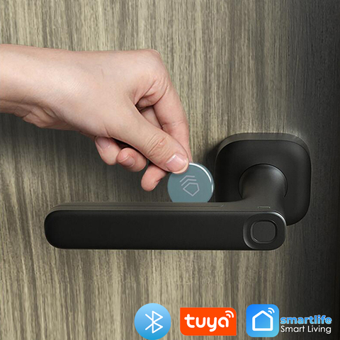 Yeeuu-cerradura de puerta con Bluetooth, compatible con aplicación Tuya/Smartlife, entrada sin llave, para Asistente de Google y Alexa, novedad de 2022 ► Foto 1/6