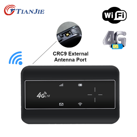 TIANJIE-módem 4G WiFi portátil de bolsillo, puerto de antena externa, punto de acceso CRC9, Router LTE inalámbrico, móvil desbloqueado con ranura para tarjeta Sim ► Foto 1/6