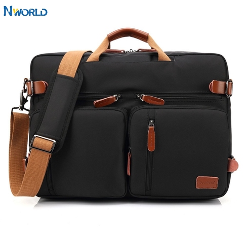 Bolso de negocios maletín mochila Convertible bolsa de ordenador portátil 15 17 17,3 pulgadas Bolsa de ordenador portátil bandolera ► Foto 1/6