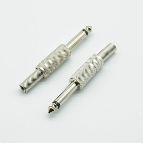 Conector de Audio enchufable para KTV, 2 uds., 6,35mm/6,5mm, Mono enchufe de amplificador, 6,35/6,5 ► Foto 1/3