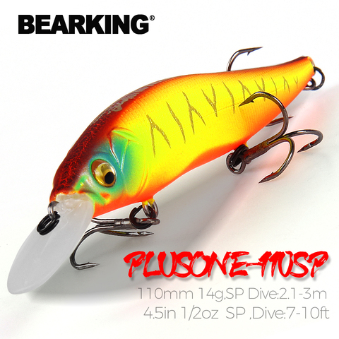 BEARKING-Nuevos Señuelos de Pesca, colores surtidos, manivela minnow 11cm 14g, sistema de peso de tungsteno Cebo de manivela, modelo en oferta, 10 colores ► Foto 1/6