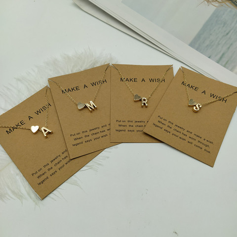 Collar con nombre chapado en oro para mujer, Gargantilla corta con letras A la Z, regalo para Amiga, venta al por mayor, envío directo ► Foto 1/5