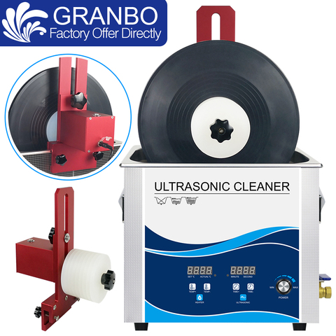 Limpiador ultrasónico Lp, para baño, potencia ajustable de 6,5 L, 180W, con soporte de registros de aleación, 6-7RPM, enchufe para UE, EE. UU., AU y Reino Unido, discos de vinilo, disco CD ► Foto 1/6