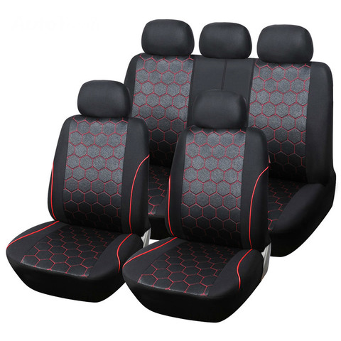 Universal 9 Asiento Asiento tridimensional Cubiertas de asiento Tejido jacquard Interior del automóvil Accesorios Fundas de asiento ► Foto 1/5