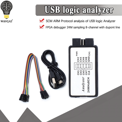 Analizador USB Logic 24MHz, 8 canales, 24M/segundos, depurador lógico para ARM FPGA, analizador lógico 24M 8CH ► Foto 1/6