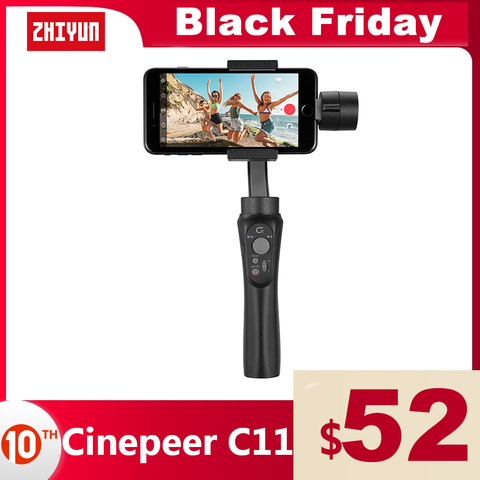 ZHIYUN Oficial CINEPEER C11 Smartphone Gimbal estabilizador de movil estabilizador de cardán de Mano de 3 Ejes para iPhone Android Vlog grabación de Video en Vivo ► Foto 1/6