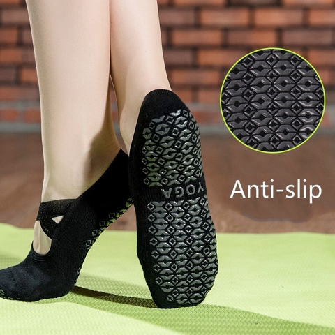 Calcetines de Yoga profesionales para mujer, antifricción, con almohadilla de rizo, para baile deportivo, zapatillas, agarres para Yoga ► Foto 1/6