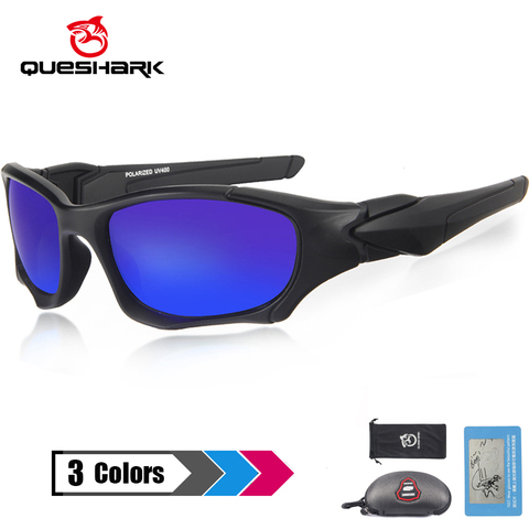 QUESHARK-gafas de sol polarizadas profesionales para hombre y mujer, protección UV400, antideslumbrantes, para ciclismo, Golf, correr, senderismo y Pesca ► Foto 1/6