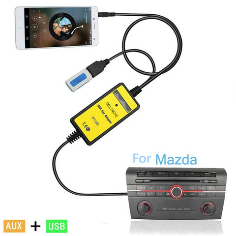 DOXINGYE-cambiador de CD de música Digital para coche, adaptador USB AUX Mp3, 3,5mm, para Mazda 2/3/5/6/CX7/MX5/MPV/Miata/pote/RX8 ► Foto 1/6