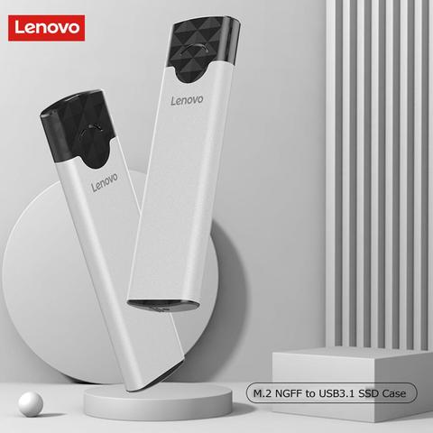 Lenovo-funda de disco duro M2 SSD, carcasa de USB 3,1 a M.2 NGFF SSD, caja de disco duro móvil de 6Gbps, carcasa externa m2 SATA SSD 2242 2260 2280 ► Foto 1/6