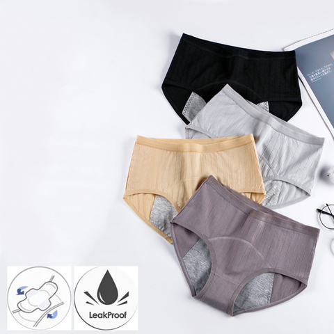 Bragas para la menstruación, Bragas Menstruales de algodón de talla grande, culotte, Menstruales ► Foto 1/6