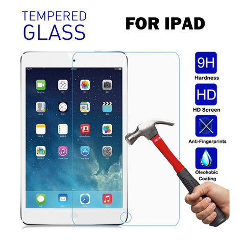 Para IPad 2, 3, 4, 5, 6, 7, 9,7, 2017, 2022 Pro 11, 2022, cristal templado para IPad Air 3, 10,5, 10,2, 2022 Mini 2, 3, 4, 5, película protectora de pantalla ► Foto 1/6