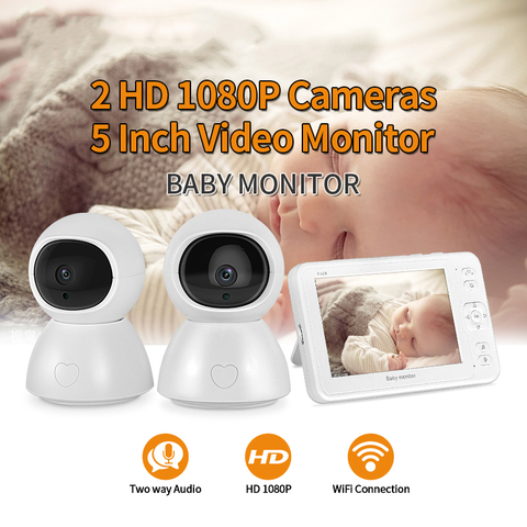 Monitor de bebé VB603, cámara de videovigilancia con detección de llanto,  WiFi, 2,4G, pantalla de temperatura, Audio bidireccional - AliExpress