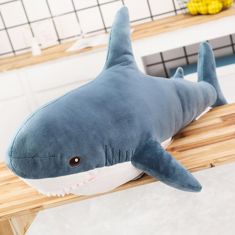 Tiburón gigante Kawaii coche llavero juguetes de peluche lindo almohada de muñeca Animal relleno almohada de Día de San Valentín regalos para los niños ► Foto 1/6
