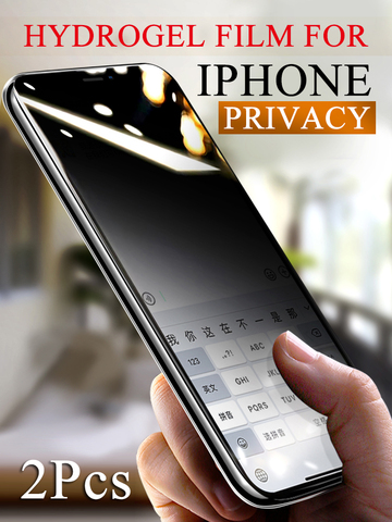 Mini Protector de pantalla de privacidad para IPhone 11 Pro Max, película de hidrogel para IPhone 6 6S 7 8 Plus X XR XS SE 2022, suave, antifisgones, 12 Uds. ► Foto 1/6