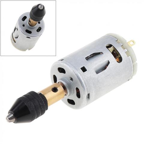 Taladro manual de Motor DC 12-24V Mini 385 con multifunción, tres portabroca de morzada y llave para PCB, madera, plástico, sierra perforadora de cartón ► Foto 1/6