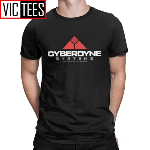 Camiseta de Terminator Cyberdyne Systems para hombre, camiseta divertida de algodón, Arnold Schwarzenegger, oversize ► Foto 1/6