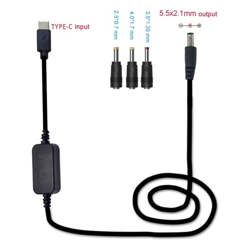 Adaptador de Cable para enrutador Wifi, portátil, luz LED, cámara CCTV, 36W, USB C, tipo C, PD a 12V, 2,5/3,5/4,0/5,5mm ► Foto 1/6