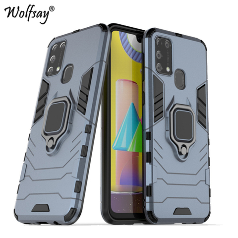 Para Samsung Galaxy M31 funda armadura magnética soporte de succión borde completo cubierta para Samsung M31 funda para Galaxy M31 M315F 6,4 pulgadas ► Foto 1/6