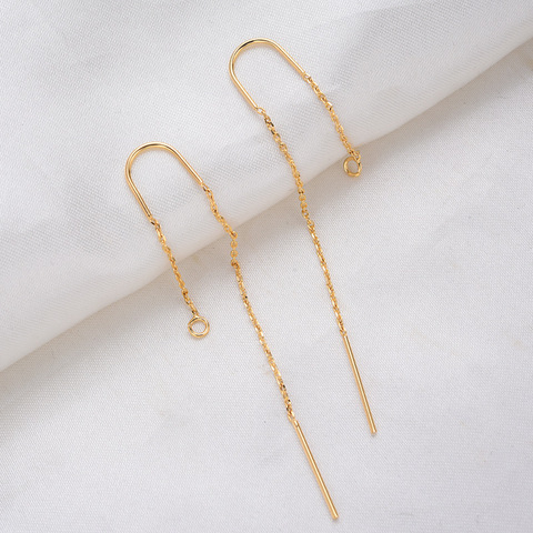 6 uds. Extendida de cadena de pendientes chapados en oro de 60MM y 24K, joyería de alta calidad, accesorios de joyería Diy ► Foto 1/5