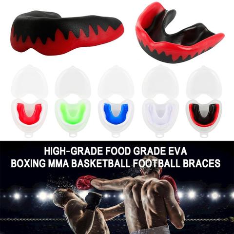 Protector bucal deportivo para niños y adultos, Protector de dientes para baloncesto, Rugby, boxeo, kárate, entrenador con caja ► Foto 1/6