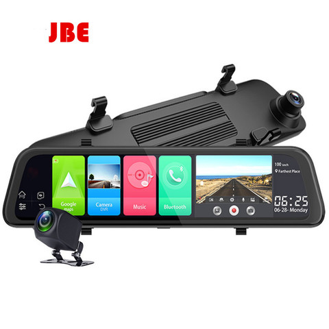 Cámara de salpicadero para coche, espejo retrovisor DVR de 12 pulgadas, 4G, WiFi, Android, vídeo HD, grabadora automática, navegación GPS ► Foto 1/6