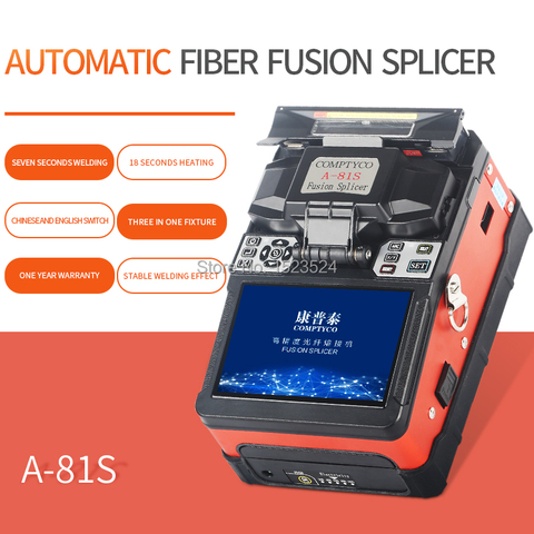 A-81S empalmador de fusión totalmente automático naranja, máquina empalmador de fusión de fibra óptica, máquina de empalme de fibra óptica ► Foto 1/6