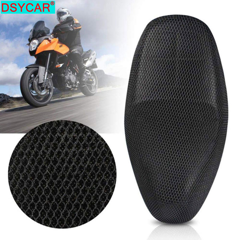 DSYCAR 1 uds Anti-Slip 3D de malla de funda para asiento de tela impermeable y transpirable moto de la motocicleta Scooter asiento cojín S-XXXXXL ► Foto 1/6