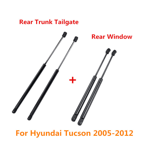 2/4Pc posterior tronco portón trasero de la ventana trasera de vidrio de descarga de resorte de Gas resorte de elevación puntales apoyo Barra para Hyundai Tucson 2005-2012 ► Foto 1/5