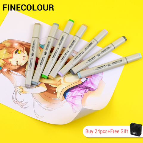 LifeMaster Finecolour gran capacidad profesional arte marcador para la animación diseño doble marcadores tinta a base de Alcohol EF100 ► Foto 1/6