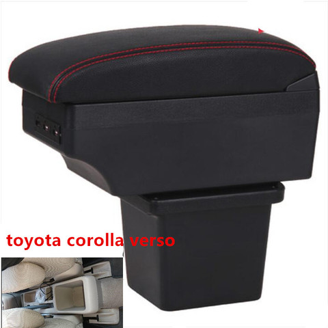 Para toyota corolla verso caja de reposabrazos compartimento de almacenamiento central con interfaz USB ► Foto 1/5