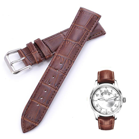 Correa de reloj de cuero genuino para hombre y mujer, correas de reloj universales de piel de vaca, accesorios de reloj de 12mm, 18mm, 20mm y 22mm ► Foto 1/6