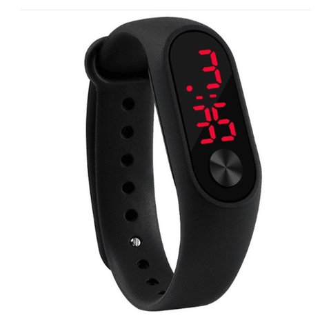 Reloj de pulsera deportivo para hombre y mujer, Digital, de silicona, electrónico, LED, blanco, Color caramelo, para niños ► Foto 1/1