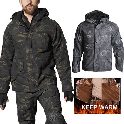 G8-chaquetas tácticas militares para hombre, chaqueta rompevientos impermeable, con capucha, para pesca al aire libre/senderismo ► Foto 1/6