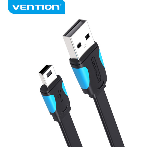 Vention Cable Mini USB 2,0 a USB Datos rápidos para el Cable del cargador de MP3 MP4 jugador GPS para coche cámara Digital HDD Mini USB ► Foto 1/6