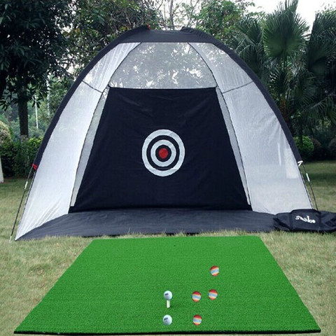 Red de práctica de Golf para interior y exterior, 2m x 1,4 m x 1m, jaula para práctica de Golf, carpa de prácticas de pastizales de jardín, accesorios de Golf, equipo de ayuda de entrenamiento ► Foto 1/6