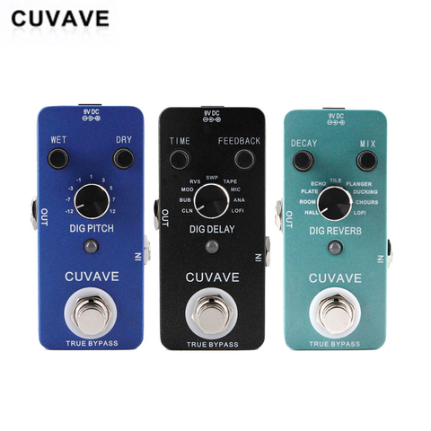 CUVAVE cavar serie reverberación retraso Pedal efecto verdadero derivación Looper Overdrive distorsión guitarra Pedal de efectos afinador de Pedal ► Foto 1/6