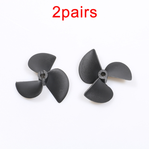 2 pares de CW CCW 3-cuchillas hélices 35/36/55mm doble motores accesorios de nailon Fit 3/4mm del eje para RC barco eléctrico modelo DIY Accesorios ► Foto 1/6