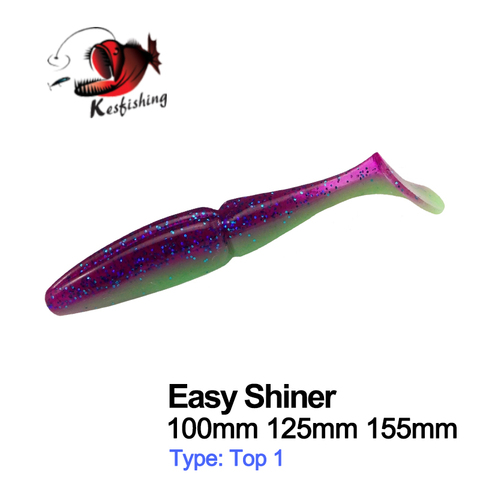 Esfishing fácil ojo Shad 125mm 4 piezas 18g pesca suave señuelo de silicona para carpa cebo de pesca Spinner cebo de plástico de mar río ► Foto 1/4