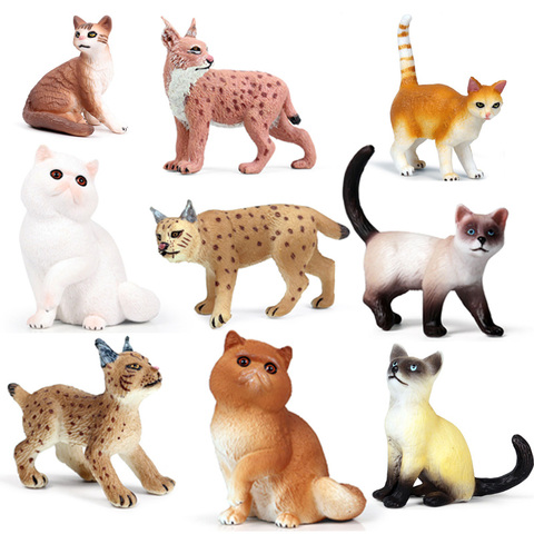 Figuras de acción de animales de aves de corral para niños, modelo de gato bonito, figuras de acción de PVC de Manga, modelos de colección, juguetes para niños, regalo ► Foto 1/6