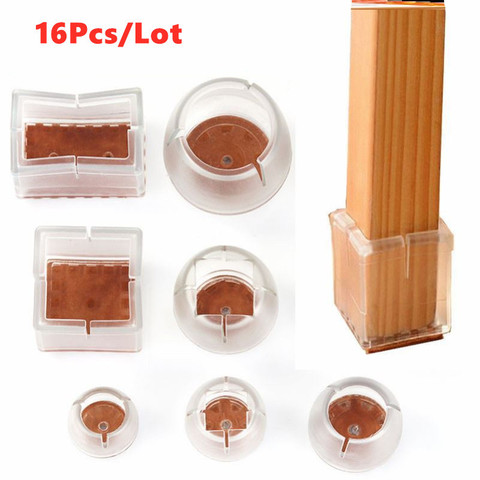 Protector de patas de goma para silla, 16 Uds., protección de los pies, almohadillas para muebles ► Foto 1/6