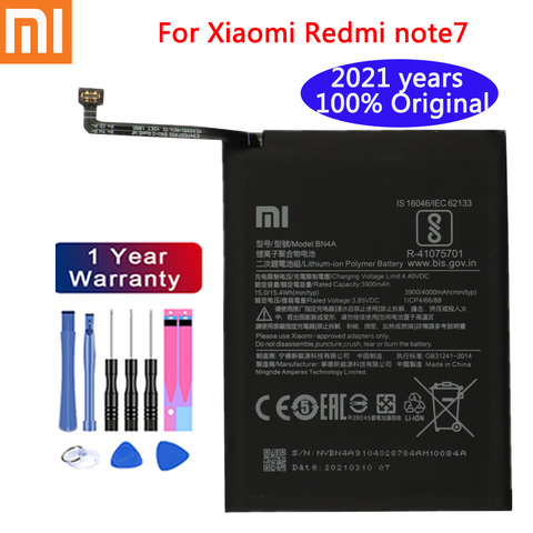 Batería original de 2022 mAh para teléfono móvil Xiaomi, baterías de teléfono BN4A para Xiaomi Redmi Note 7 Pro M1901F7C, herramientas gratuitas, 4000 ► Foto 1/6