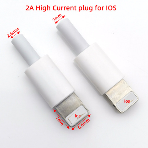 10 juegos de conexión de alambre tipo IOS USB macho enchufe para iphone con chip placa Conector carga de bricolaje línea enchufe cable adaptador piezas ► Foto 1/6