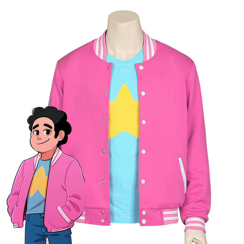 Disfraz de Steven Universe para adulto, Chaqueta de traje de Cosplay de cuarzo, camiseta de manga corta ► Foto 1/6