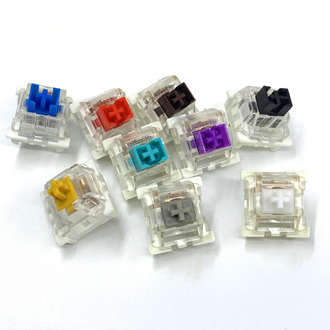 Outemu-interruptores para teclado mecánico, negro, azul, marrón, rojo, morado, verde, plateado, silencioso, gris claro, eje, para juegos de PC ► Foto 1/6