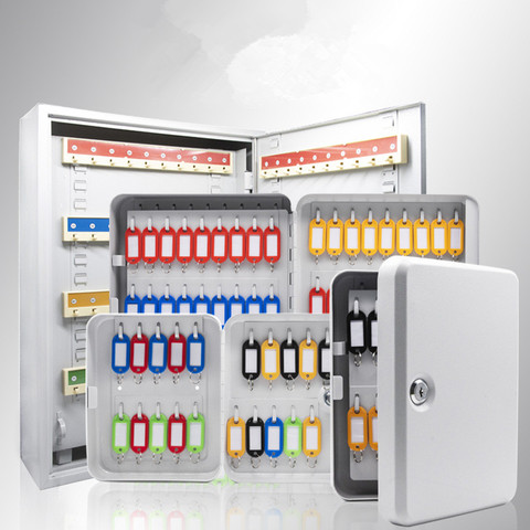Llave de aleación de aluminio del Gabinete montado en la pared de gestión de la seguridad de Keybox de almacenamiento cajas contiene tarjetas llave para empresa de oficina ► Foto 1/6