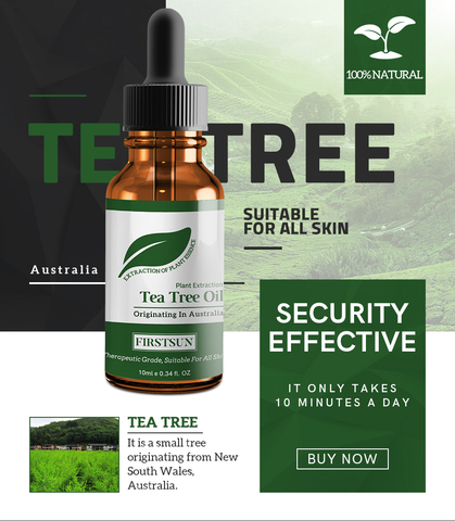 Aceite de masaje de 100% Natural, aceites esenciales de té de árbol orgánico puro hidratante para el cuidado de la piel, Aceite esencial de árbol de té TSLM1 ► Foto 1/6